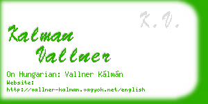 kalman vallner business card